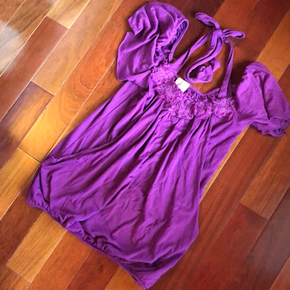 Purple off the shoulder top!